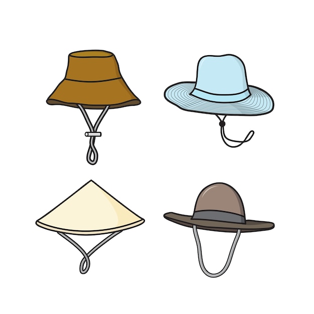 Illustration Vectorielle De Fermier Chapeau