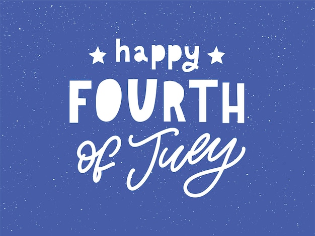 Illustration Vectorielle De La Fête De L'indépendance Américaine Du 4 Juillet Conception Typographique Du 4 Juillet Usa