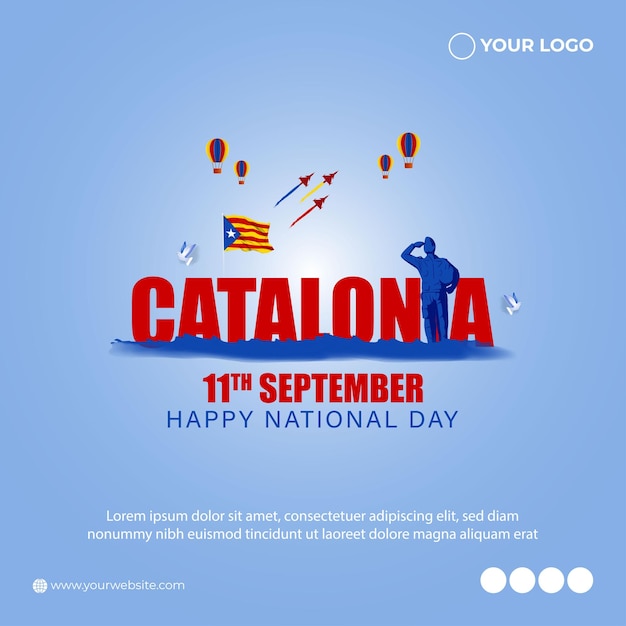 Illustration Vectorielle De La Fête Nationale De La Catalogne