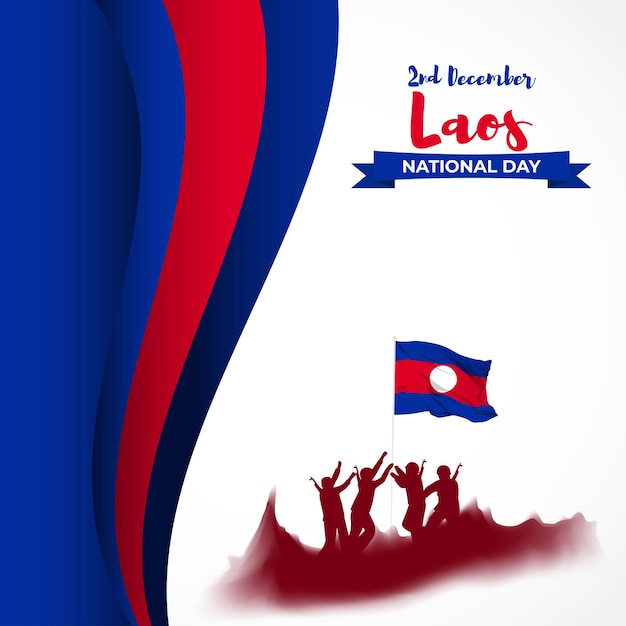 Illustration Vectorielle De La Fête Nationale Du Laos Heureux