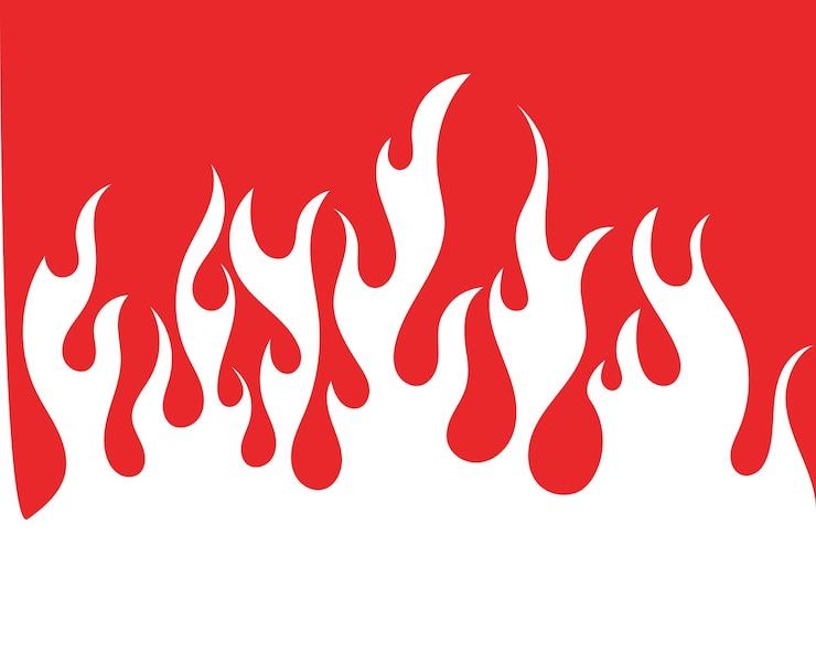 Vecteur illustration vectorielle de feu flamme