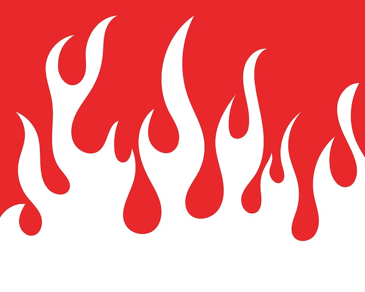 Vecteur illustration vectorielle de feu flamme