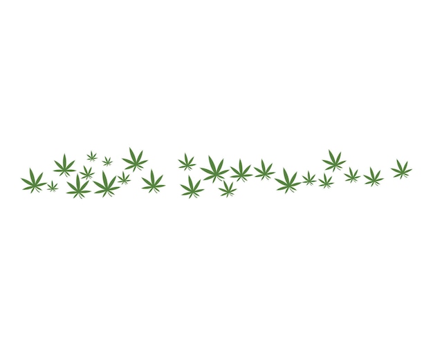 Vecteur illustration vectorielle de feuille de cannabis