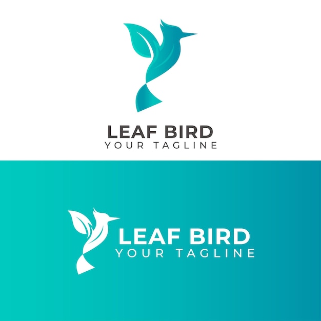 Illustration vectorielle de feuille oiseau logo