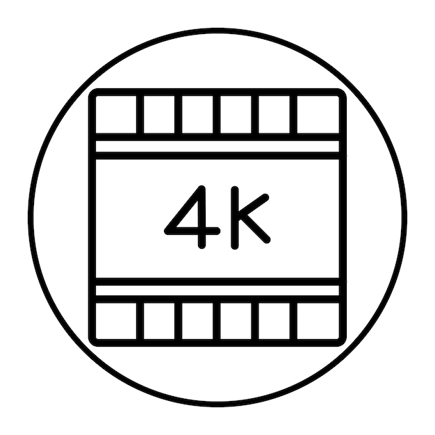 Illustration vectorielle de film en 4K