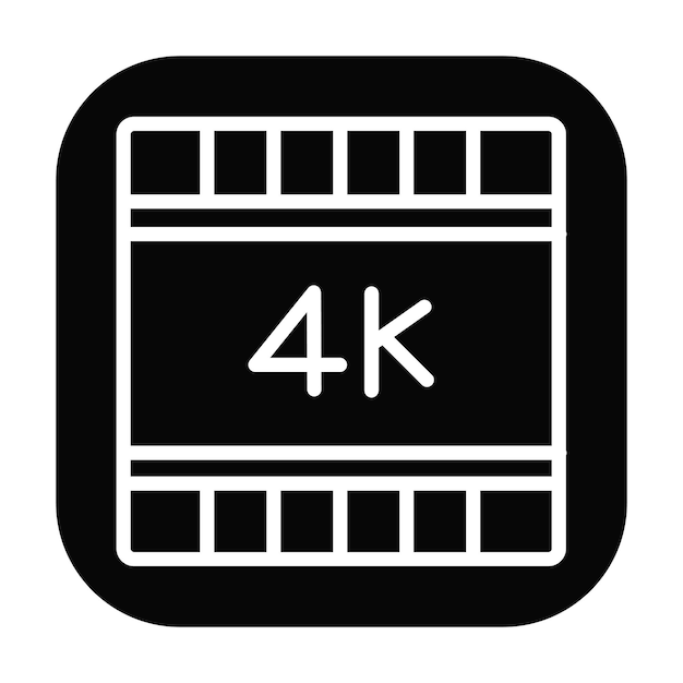 Illustration vectorielle de film en 4K