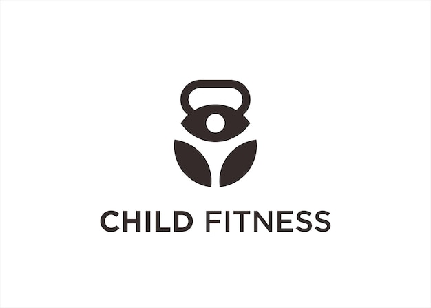 Illustration Vectorielle De Fitness Kids Logo Design