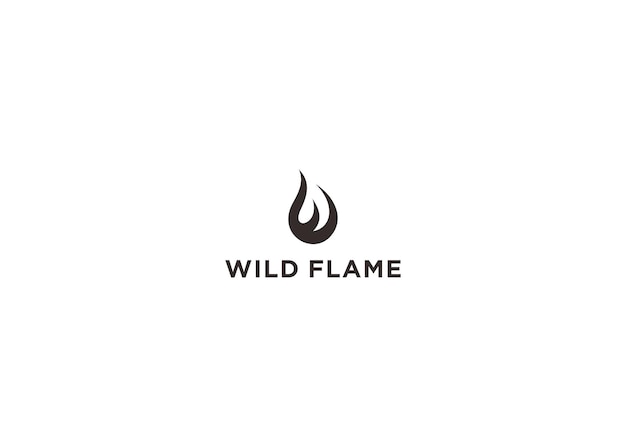 Illustration Vectorielle De Flamme Sauvage Logo Design