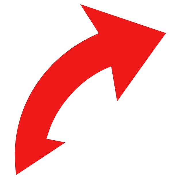 Illustration vectorielle à flèche minimaliste Icône de style plat à la mode pour l'interface utilisateur du logo du site Web et la conception d'applications