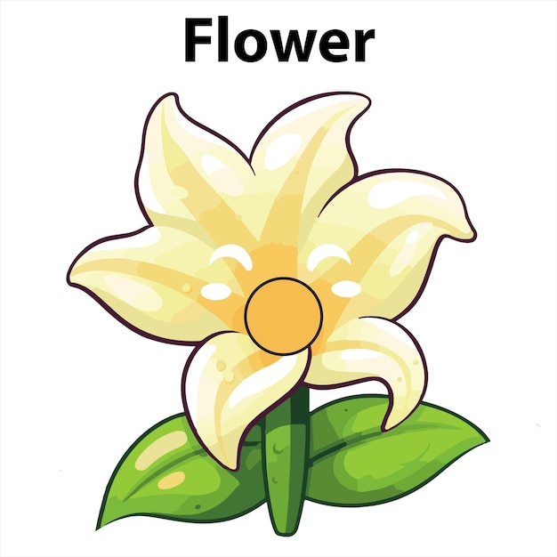 Illustration Vectorielle De Fleur Artistique Mascotte