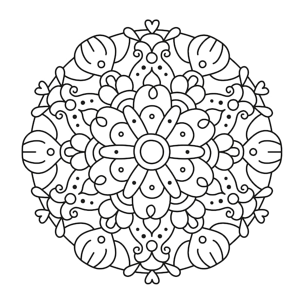 Illustration Vectorielle De Fleur Mandala