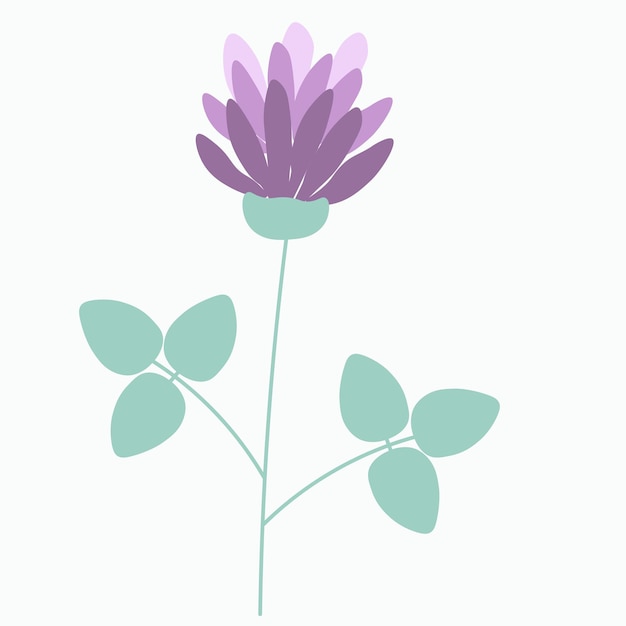 Illustration vectorielle d'une fleur de trèfle stylisée