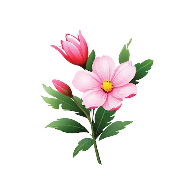 illustration vectorielle de fleurs roses