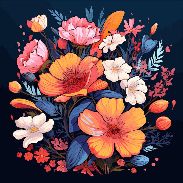 Illustration Vectorielle De Fleurs