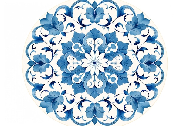 Illustration Vectorielle De Flocons De Neige Magnifique Hiver Azulejos Ornementaux Portugais Décor De Carreaux Vectoriel