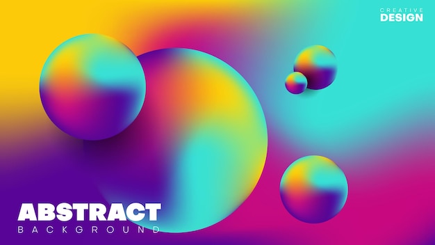 Illustration vectorielle de fond fluide dégradé coloré abstrait