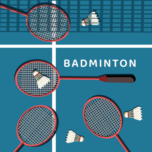 Illustration vectorielle de fond de motif de badminton