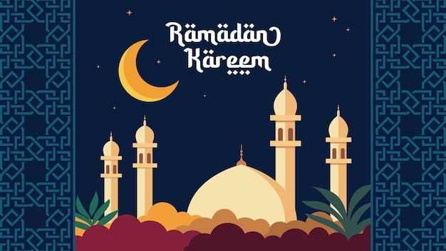 Vecteur illustration vectorielle de fond ramadan kareem