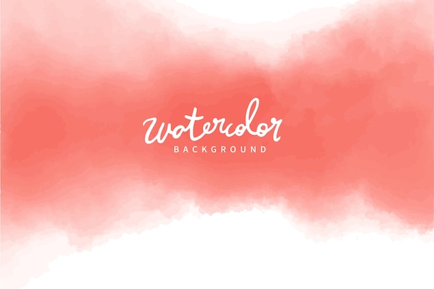 Illustration vectorielle de fond de trait de peinture aquarelle rouge
