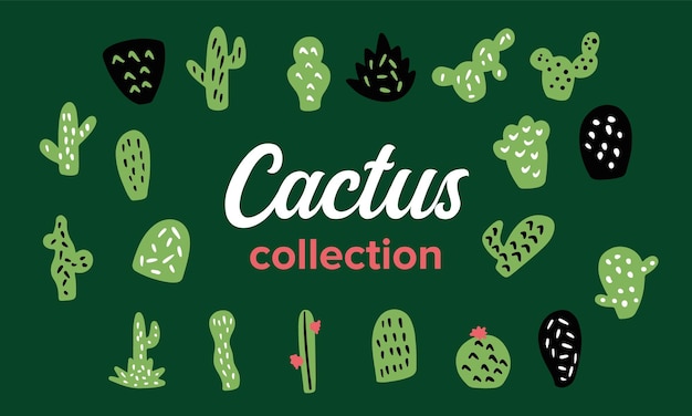 Illustration Vectorielle De Forme De Cactus Mignon