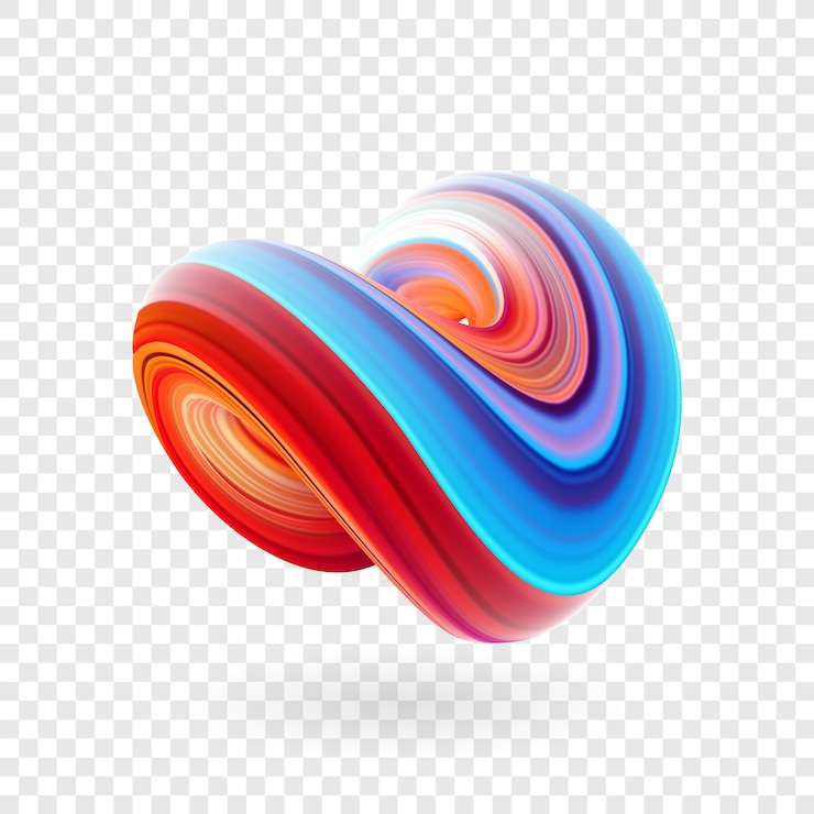 Vecteur illustration vectorielle: forme fluide tordue abstraite colorée 3d. conception liquide à la mode.