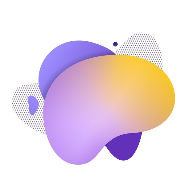 Illustration vectorielle de formes fluides abstraites avec gradient