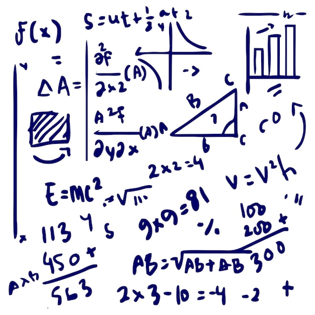 illustration vectorielle d'une formule mathématique élément clip art