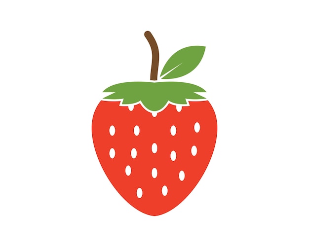 Illustration vectorielle de fraise icône logo