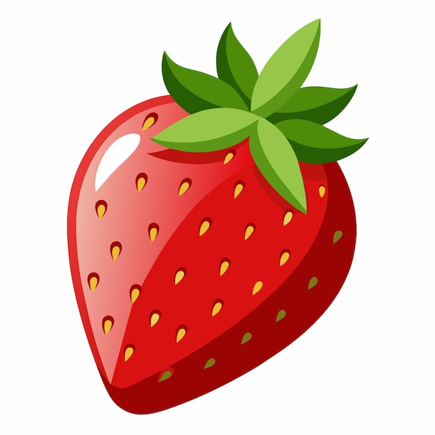 Vecteur illustration vectorielle de fraise et œuvre d'art