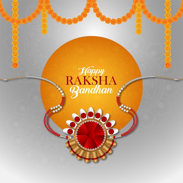 Illustration vectorielle de frère et soeur pour heureux raksha bandhan