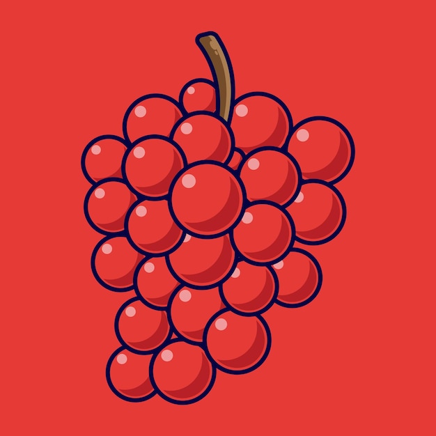 Illustration Vectorielle De Fruits De Raisin