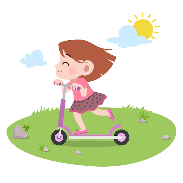 Illustration Vectorielle De Gam Play Ride Scooter Isolé