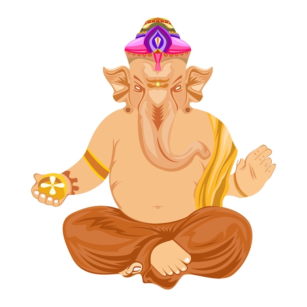 Illustration Vectorielle De Ganesha Dessiné à La Mainjpg