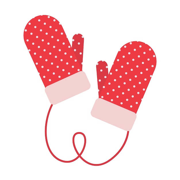 Illustration vectorielle de gant et logo d'hiver Collection de gant rouge blanc pour hommes femmes et enfants et icône vectorielle d'équipement pour le stock