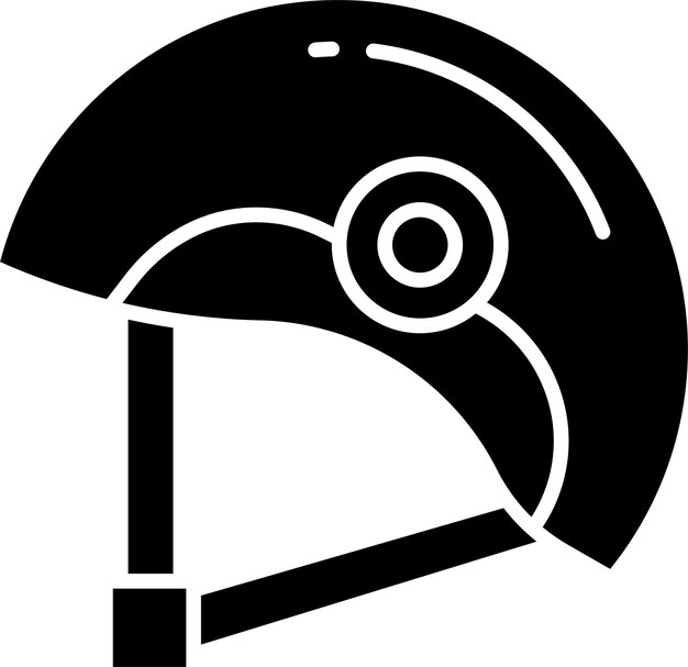 Illustration vectorielle de glyphe solide du casque d'astronaute