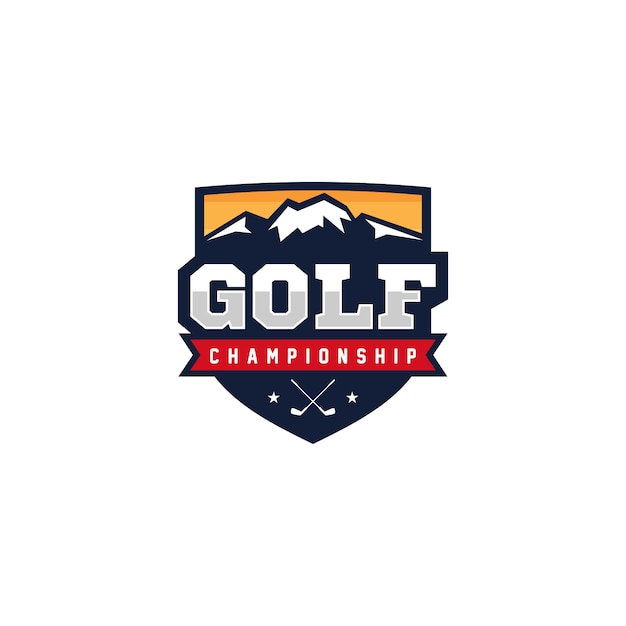 Illustration Vectorielle De Golf Badge Emblème Logo Design