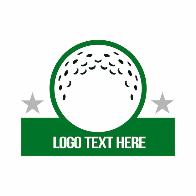 Illustration Vectorielle De Golf Emblème Logo Design