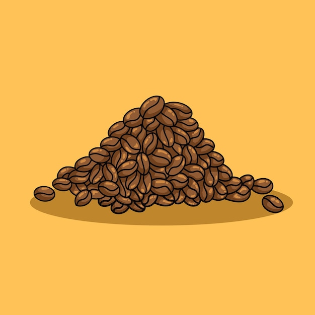 Illustration vectorielle des grains de café