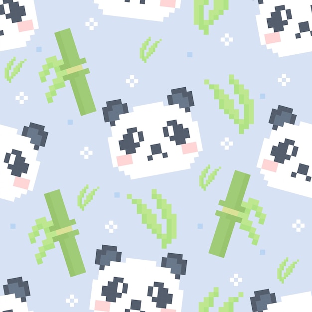 Illustration Vectorielle Graphique Du Motif Panda Et Bambou Sans Soudure