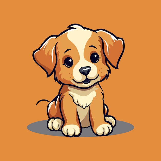 Illustration vectorielle gratuite d'un chien mignon