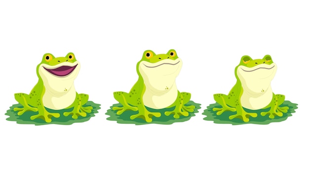 Vecteur illustration vectorielle de grenouille entre les deux