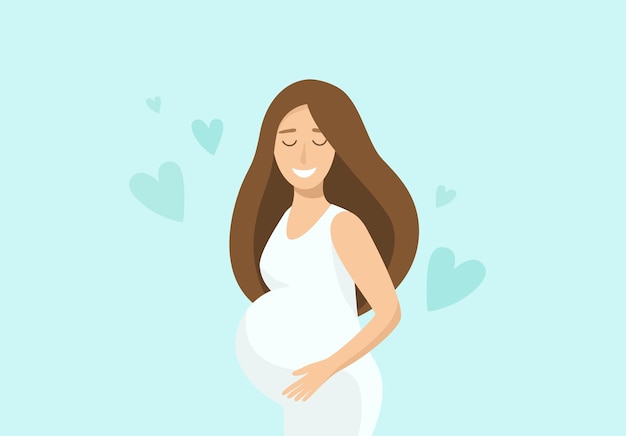 Illustration vectorielle de grossesse Amour maternel