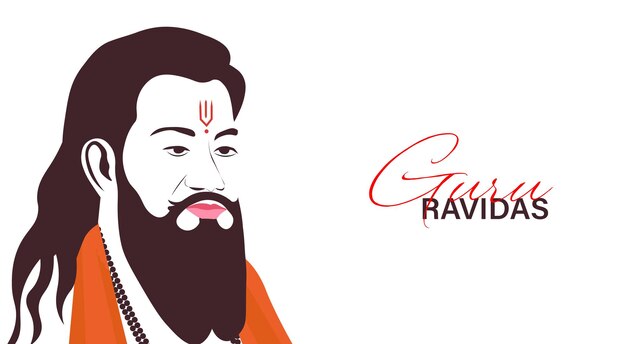 Vecteur illustration vectorielle de guru ravidas jayanti 27 février