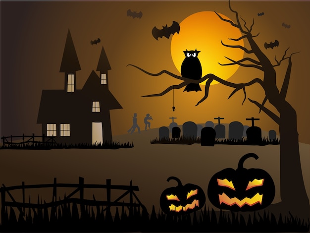 Illustration Vectorielle De Halloween Heureux.