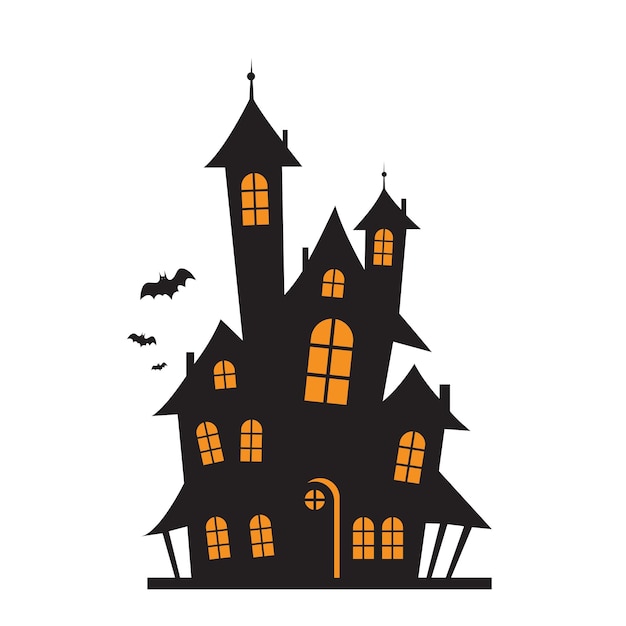 Illustration vectorielle de Halloween maison hantée