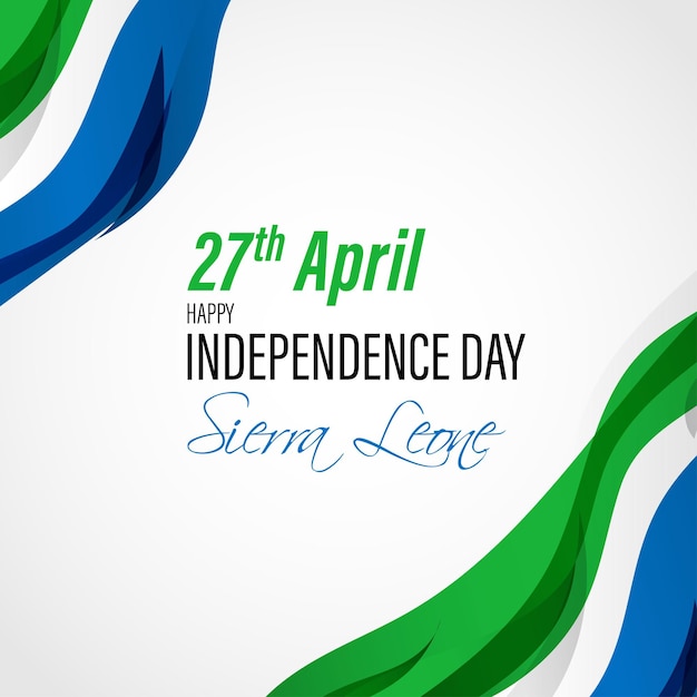 Illustration vectorielle de Happy Independence Day Sierra Leone