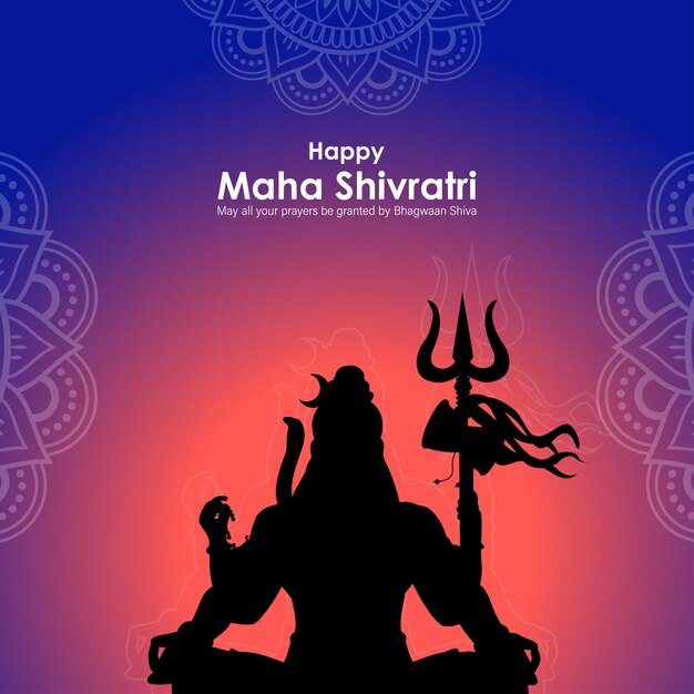 Illustration Vectorielle De Happy Maha Shivratri Souhaite Bannière