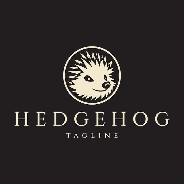 illustration vectorielle de hérisson logo design
