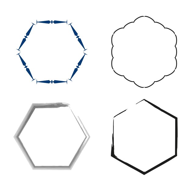 Vecteur illustration vectorielle de l'hexagone de grunge eps 10