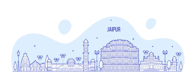 Illustration Vectorielle De L'horizon De Jaipur, Rajasthan, Inde